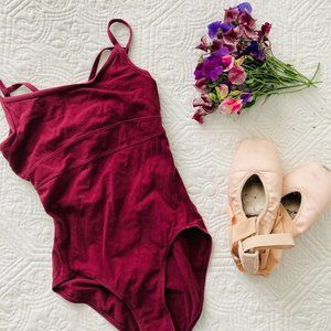 theatricals - burgundy camisole leotard